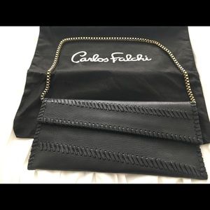 Carlos Falchi Black Leather Bag